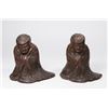 Image 1 : Pair Chinese Repousse Bronze Figures