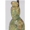 Image 4 : Green Jade Quartz Guan Yin Figure & Porcelain Vase