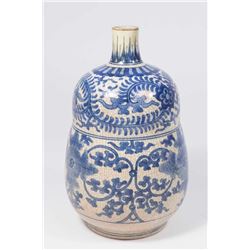 Iberian Blue & White Double Gourd Vase