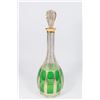Image 1 : Moser Green Cut to Clear Bottle with Gold Design