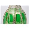 Image 2 : Moser Green Cut to Clear Bottle with Gold Design