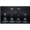 Image 1 : 2 Prs Val St. Lambert French Crystal Candlesticks