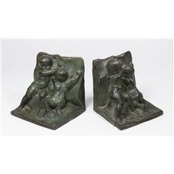 Pair French Metal Bookends