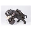 Image 2 : Meiji Japanese Bronze Elephant Under Attack
