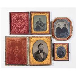 4 Daguerreotypes of 19th Century Gentlemen