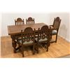 Image 1 : Vintage Carved Oak Refractory Dining Table