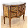 Image 2 : 2 French Marble Top 2-Drawer Commodes