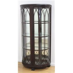 RJ Horner Curved Glass Claw Foot Curio Cabinet