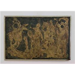 Signed Trujillo, Mixed Media Abstract Painting