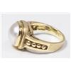 Image 2 : 14K Yellow Gold & Pearl Ring