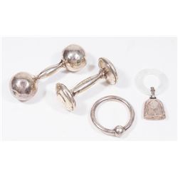 4 Silver Rattles