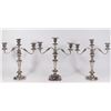 Image 1 : 3 English Silverplate 3-Arm Candelabra