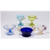 Image 1 : 5 Venetian Gilt & Enameled Colored Glass Salts