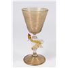 Image 1 : Venetian Swirl Aventurine Glass Dragon Goblet