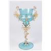 Image 1 : Venetian Gilt Turquoise & Clear Glass Coupe