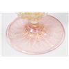 Image 5 : Venetian Gilt Pink & Clear Glass Compote