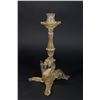 Image 1 : Venetian Gilt Clear Glass Dragon Candlestick