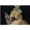 Image 3 : Venetian Gilt Clear Glass Dragon Candlestick