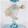 Image 3 : 2 Venetian Gilt Violet & Turquoise Glass Goblets