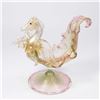 Image 1 : Venetian Gilt Pink & Green Glass Pegasus Compote