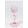Image 1 : Small Venetian Gilt Pink & Green Glass Shell Vase