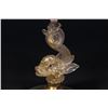 Image 2 : Small Venetian Gilt Pink & Green Glass Compote