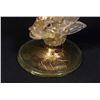 Image 3 : Small Venetian Gilt Pink & Green Glass Compote