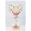 Image 1 : Venetian Gilt Yellow & Pink Glass Dragon Coupe