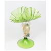 Image 1 : Venetian Gilt Green Glass Dragon Compote
