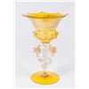 Image 1 : Venetian Gilt Amber & Clear Glass Coupe