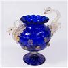 Image 1 : Venetian Gilt Cobalt & Clear Glass Dragon Coupe