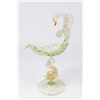 Image 1 : Venetian Gilt Green & Clear Glass Dolphin Compote