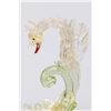 Image 2 : Venetian Gilt Green & Clear Glass Dolphin Compote