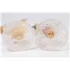Image 8 : 2 Venetian Gilt Pink & Opaline Glass Card Holders