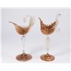 Image 1 : 2 Venetian Aventurine & Clear Glass Card Holders