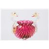 Image 2 : Venetian Gilt Pink & Clear Glass Dragon Vase