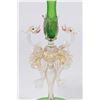 Image 2 : Venetian Gilt Green & Clear Glass Trumpet Vase