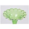 Image 3 : Venetian Gilt Green & Clear Glass Trumpet Vase