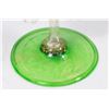 Image 4 : Venetian Gilt Green & Clear Glass Trumpet Vase