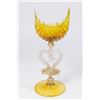 Image 1 : Venetian Gilt Amber & Clear Glass Card Holder