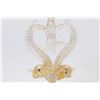 Image 3 : Venetian Gilt Amber & Clear Glass Card Holder