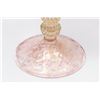 Image 5 : Venetian Gilt Pink & Clear Glass Vase