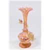 Venetian Swirl Pink & Amber Glass Dragon Vase