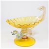Image 1 : Venetian Amber & Turquoise Glass Compote