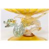 Image 3 : Venetian Amber & Turquoise Glass Compote