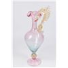 Image 1 : Venetian Gilt Rainbow Glass Dragon Handle Ewer