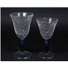 22 Venetian Blue Stemmed Goblets