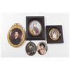 Image 1 : Collection of 5 Handpainted Portrait Miniatures