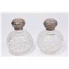 Image 3 : Lot of Cut Crystal & Silver Top Jars & Perfumers