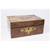 19th Century Burlwood with Brass Applique Box